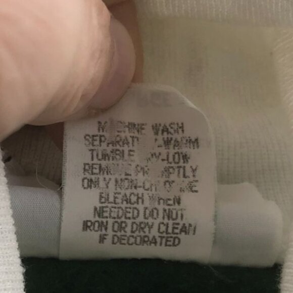 Vintage Lee Women's Art Sweatshirt Large Pullover Floral Applique Green Knit Y2K - Picture 9 of 12